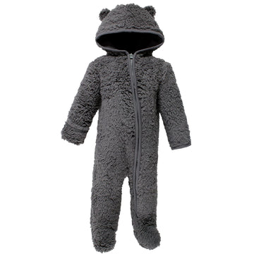 Hudson Baby Unisex Baby Fleece Sleep And Play, Charcoal, 18-24 Months