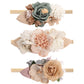 Oaoleer Baby Girl Floral Headbands Set, 3Pcs Flower Headbands Nylon Elastic Hair Band For Infant Newborn Toddler Hair Accessorie