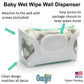 Gadjit Wet Wipes-Baby Wipe Wall Dispenser (2 Pack-White) | Mounts On A Wall And Holds Up To A 84 Count Pack Of Wipes | Keeps Wip