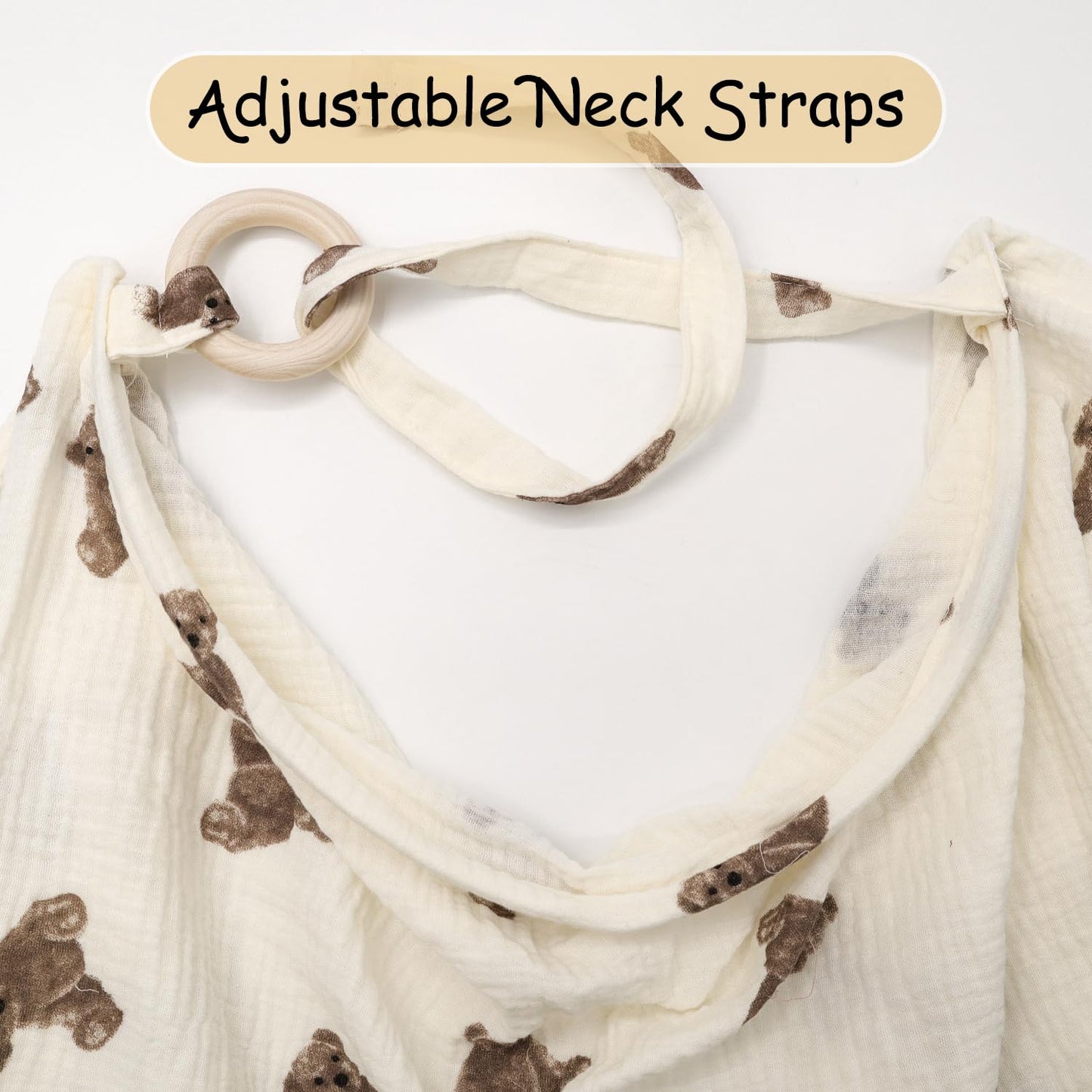 Muslin Nursing Cover For Baby Breastfeeding, Breathable 100% Cotton Breastfeeding Cover With Rigid Hoop For Mother Nursing Apron