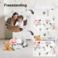 Clastyle Rectangle Rose Floral Baby Girl Gift Basket Outdoor Towel Storage Pool Toy Beach Blanket Basket Pink Flower Shelf Baske