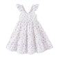 Younger Tree Toddler Baby Girl Dress Summer Outfits Floral Flutter Sleeve Smocked Dress Kids Causal Boho Dresses Clothes (4-5T,