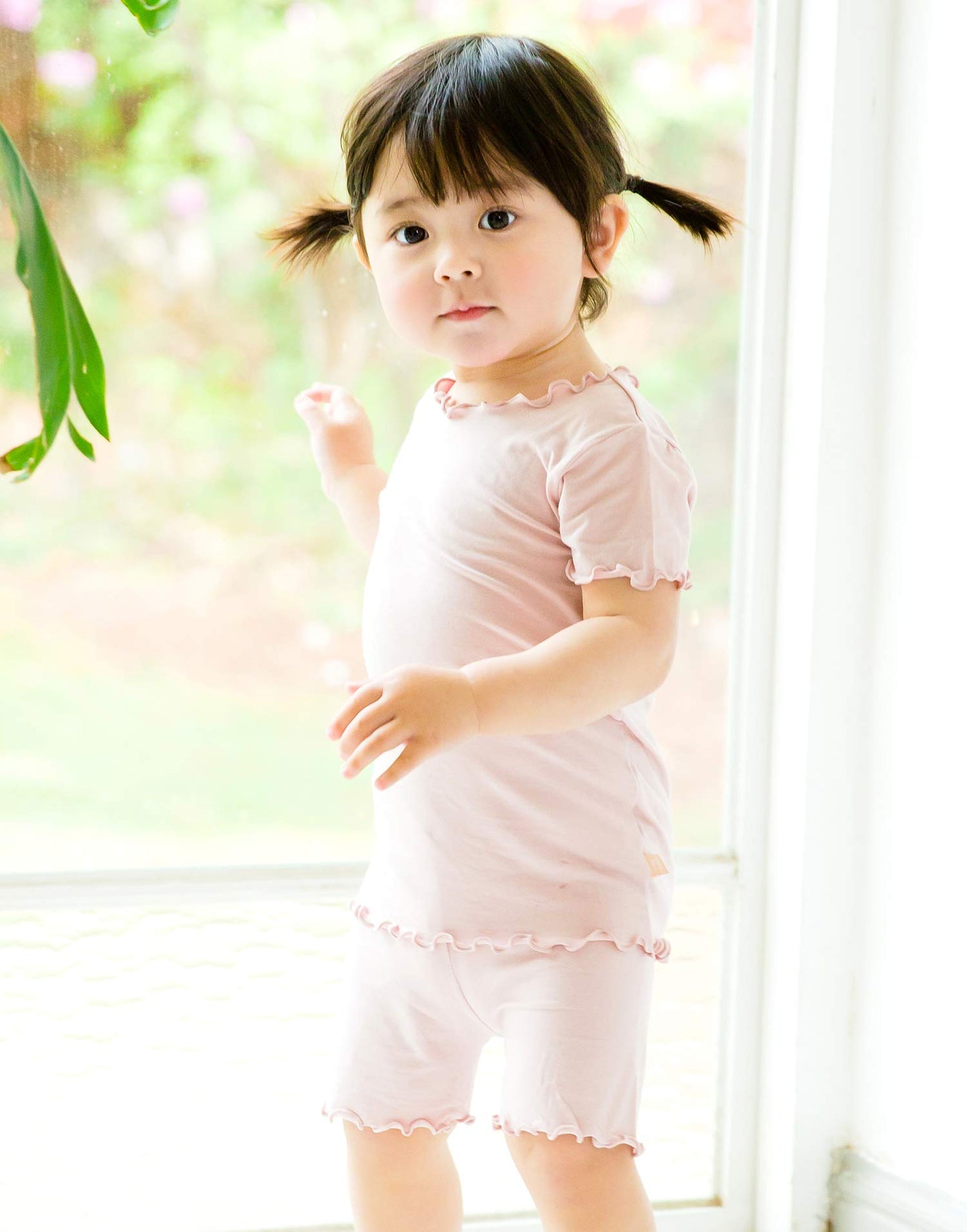 Vaenait Baby Infant Kids Toddler Short Sleeve Sleepwear Pajamas 2Pcs Set Shirring Greypink L