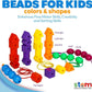Skoolzy 46 Pcs Lacing Beads - Large Beads for Preschool Learning Activities, Sensory Toys for Toddlers 3-4, Autism Toys for Todd