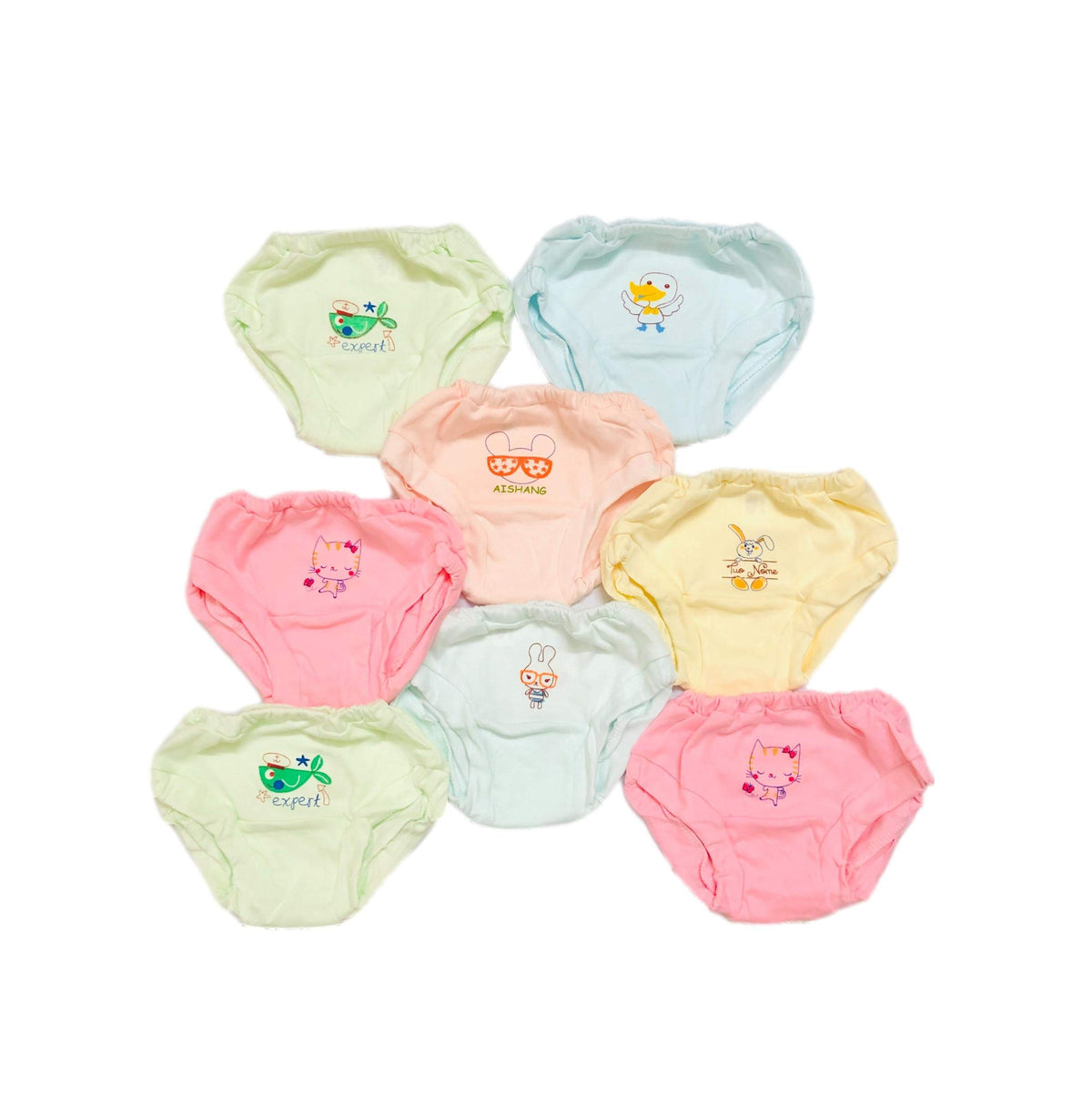 Heartbury Baby Boys And Baby Girls 100% Organic Cotton Underwear/Rompers/Briefs/PantyMulticolor (4 Years5 Years, Baby Girls (P