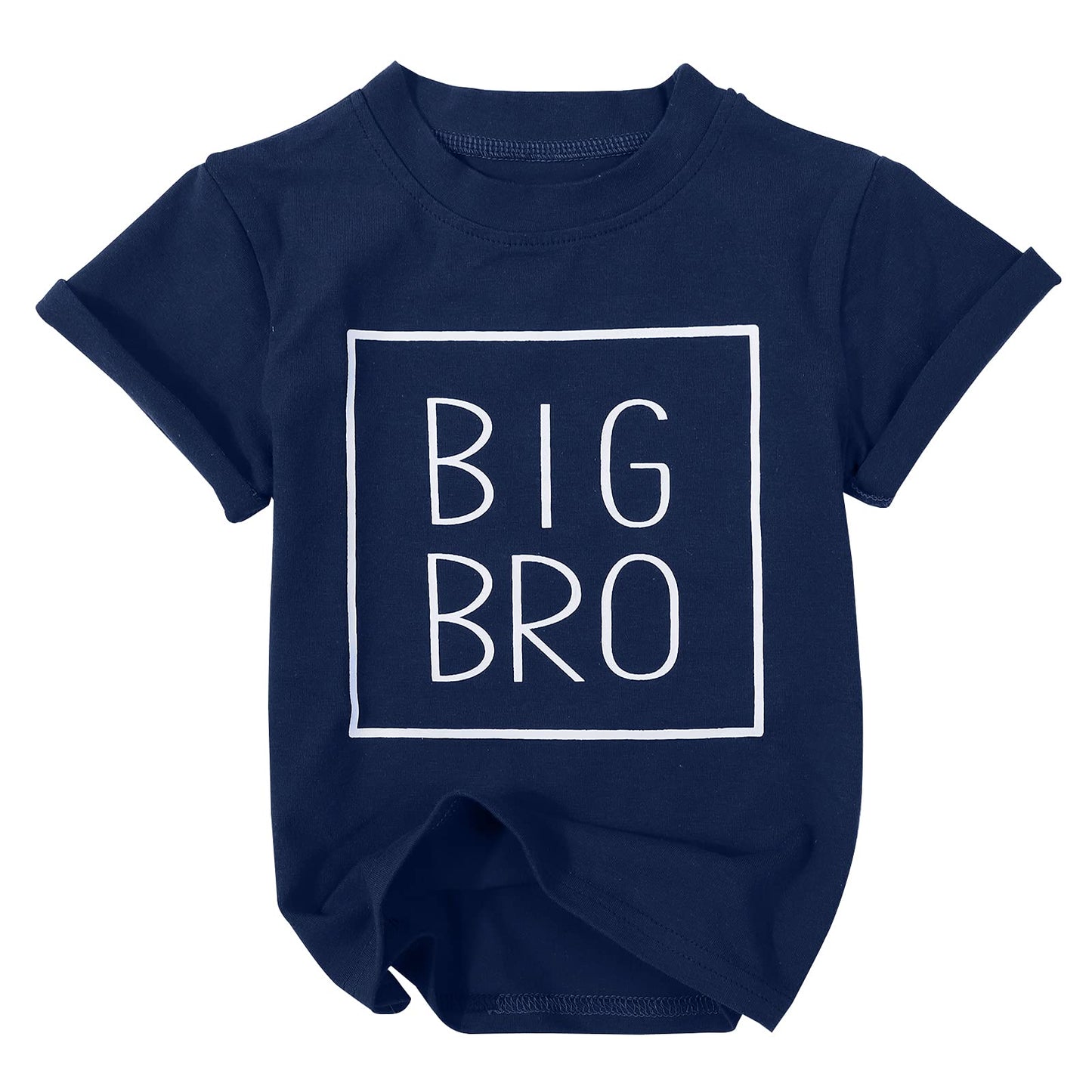Mnlybaby Big Brother Shirt Toddler Baby Boy Promoted To Big Brother Announcement Tshirt Infant Short Sleeve Clothes Dark Blue
