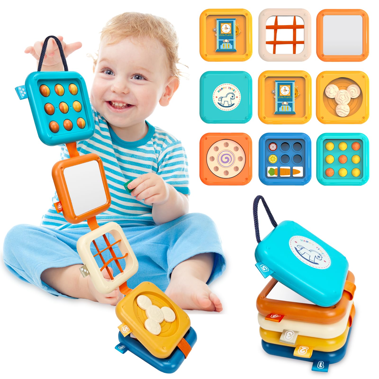 weirtoya Baby Busy Board for 1 Year Old, Montessori Toys for 1 Year Old Toddler Toys Travel Activities Busy Cube Gifts for Baby 