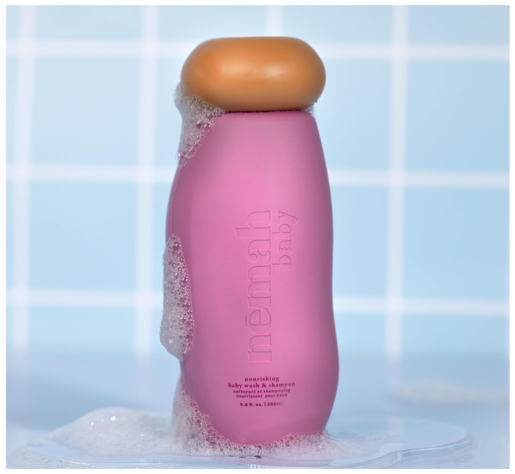 Nemah - 2-In-1 Baby Soap And Shampoo - Tear-Free Baby Body Wash And Shampoo With Actismart Chamomile, Jojoba Oil, & Activera Alo