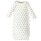 Touched by Nature Unisex Baby Organic Cotton Gowns, Prints Tribal, Preemie/Newborn