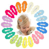 Elemirsa 40Pcs Candy Colored Snap Hair Clips For Little Girl Non Slip Barrettes Hair Accessories For Baby Girl Teens Toddler Kid