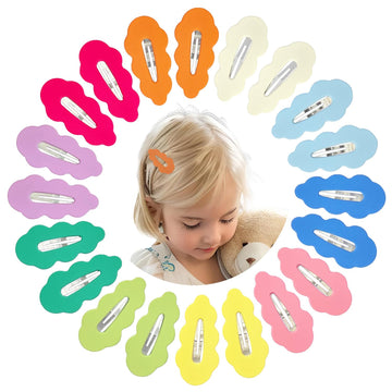 Elemirsa 40Pcs Candy Colored Snap Hair Clips For Little Girl Non Slip Barrettes Hair Accessories For Baby Girl Teens Toddler Kid
