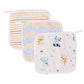 TIDY SLEEP Muslin Baby 4 Layer Face Napkin for New Born (Washable, Reusable Extra Soft Baby Face Napkin) Assorted Colour (3)
