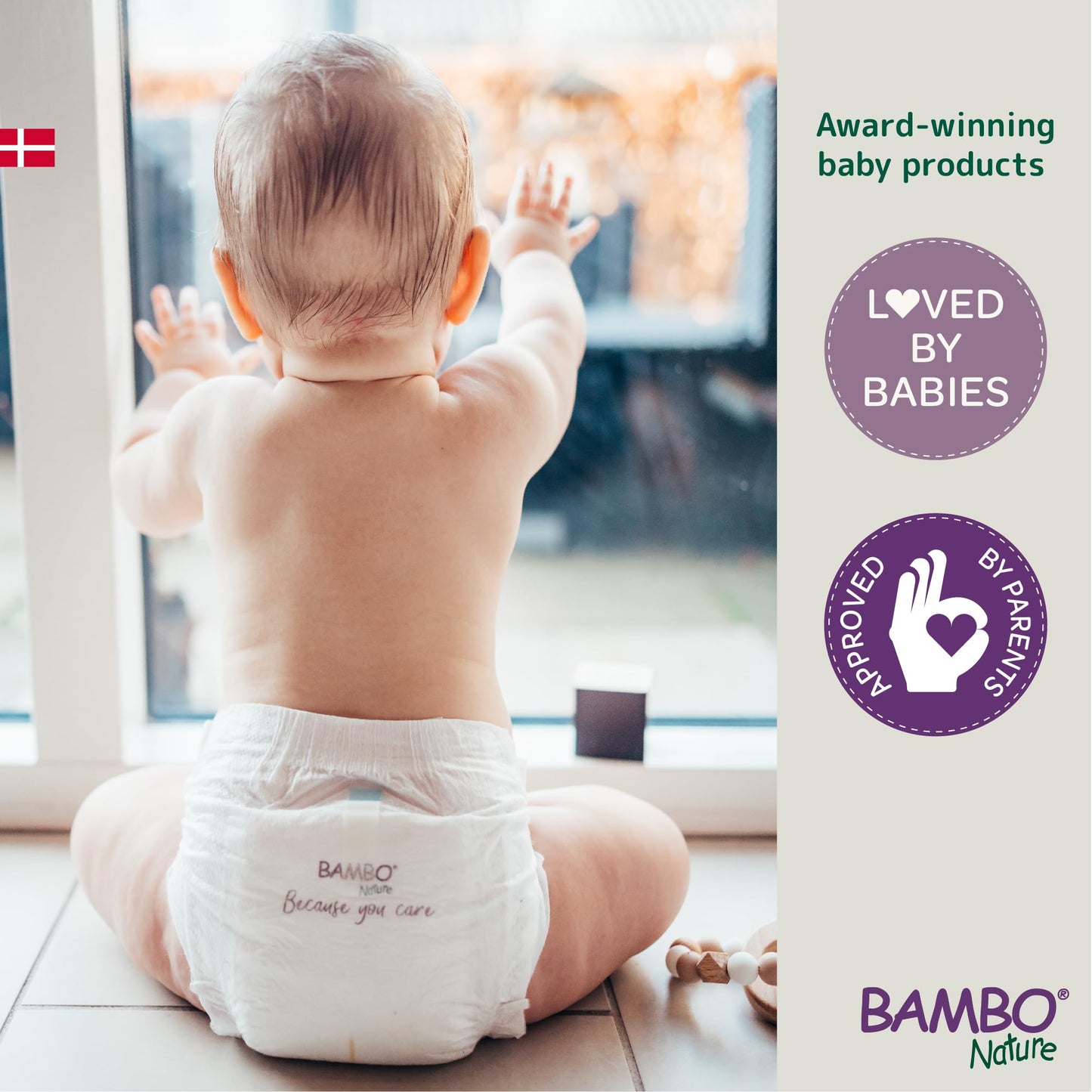 Bambo Nature Hypoallergenic Green Bag Baby Diapers, Eco-Labelled Sustainable Diapers, Enhanced Leakage Protection, Totally Chlor
