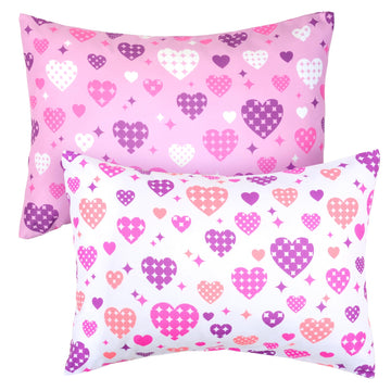 Uomny Toddler Pillowcases For Girls 13X18 12X16 14X19 Love And Heart Baby Pillow Case 2 Pack Small Pillow Covers For Travel Pill