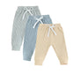 Yoawdats Baby Boys' 3-Pack Pull-On Jogger Pants Girls' Knit Pants Classic Fit Elastic Waist Toddler Pants Infant Long Pants