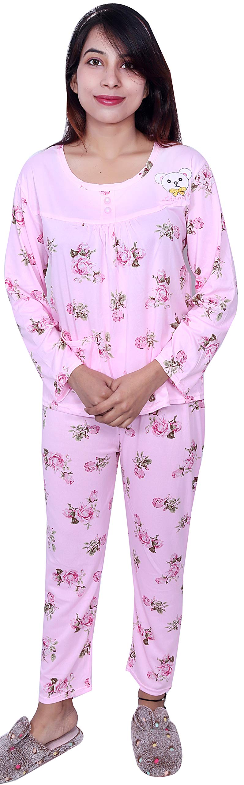 MUKHAKSH (Set = 2 Pieces Girls Little Angel Beautiful Pink Summer Night Suitvery Comfortale