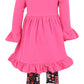 Unique Baby Girls Valentines Day Toddler Outfit Ruffle Top Legging Set (3 Years, Pink)