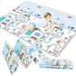 Easy Shope Printed Baby Playmat Folding Extra Large Track Design Waterproof Portable Double Sided NonSlip Reversible Baby Toddl