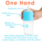 Popyum 9 Oz Blue Anti-Colic Formula Making/Mixing/Dispenser Baby Bottles, 2-Pack With #2 Medium Flow Nipples, 260 Ml, Bpa-Free,