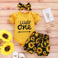 Baby Girl 1St Birthday Outfit Baby First Birthday Clothes Girl Wild One Outfit (Yellow,12-18 Months)