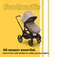 Bugaboo Footmuff - All-Season Stroller Accessory Weatherproof Climate Control Removable And Reflective (Dune Taupe)