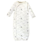 Touched By Nature Baby Girls Organic Cotton Kimono Nightgown, Mr. Moon, 0-6 Months Us