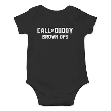 Call Of Doody Brown Ops - Gamer Daddy - Dad Mode Active - Funny Romper, One-Piece Baby Bodysuit (12 Months, Black)