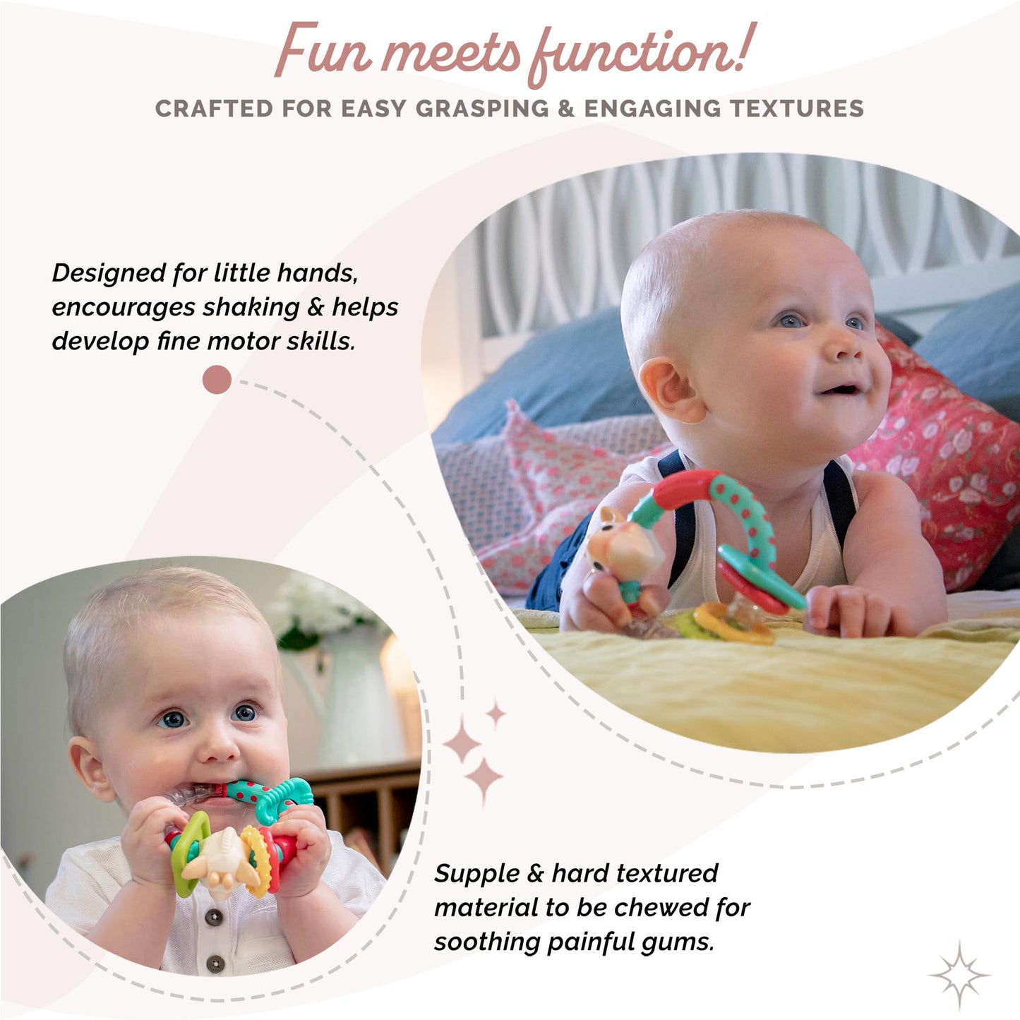 Sophie la girafe | Multi-Textured Rattle | Light & Easy to Grasp | Awaken All 5 Senses