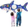 Weihnacht Shark Activity Wall Busy Board Panels,11-in-1 Montessori Sensory Toys, Toddler Learning Activity Center,Wooden Learnin