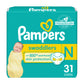 Pampers Baby Diapers - Swaddlers - Size 0, 31 Count, Ultra Absorbent Disposable Newborn Diaper