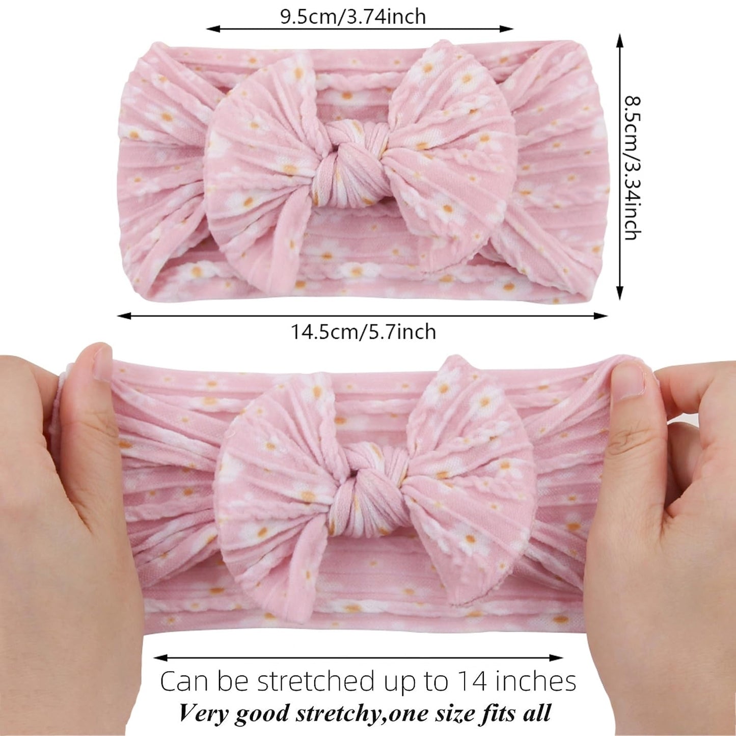 Kidocheese Baby Girls Headbands With Bows Elastics Nylon Hair Bows Hairbands Hair Accessories For Newborn Infant Toddlers Kids