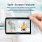 Babysense 5.5    1080P Full Hd Split-Screen Baby Monitor, Video Baby Monitor With 2 Cameras And Audio, 6-Color Rgb Night Light,