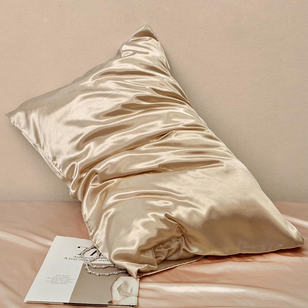 Toddler Pillowcases 2 Pack Satin Toddler Pillowcase 14X20 Breathable Silky Soft Travel Pillow Case Cover Khaki Silk Toddler Pill