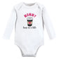 Hudson Baby Unisex Baby Cotton Long-Sleeve Bodysuits, Mommy Latte, 3-6 Months