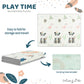Dream On Me Play Time Reversible Baby Play Mat Foldable Extra Large Thick Foam Crawling Playmats For Toddlers Waterproof Portabl