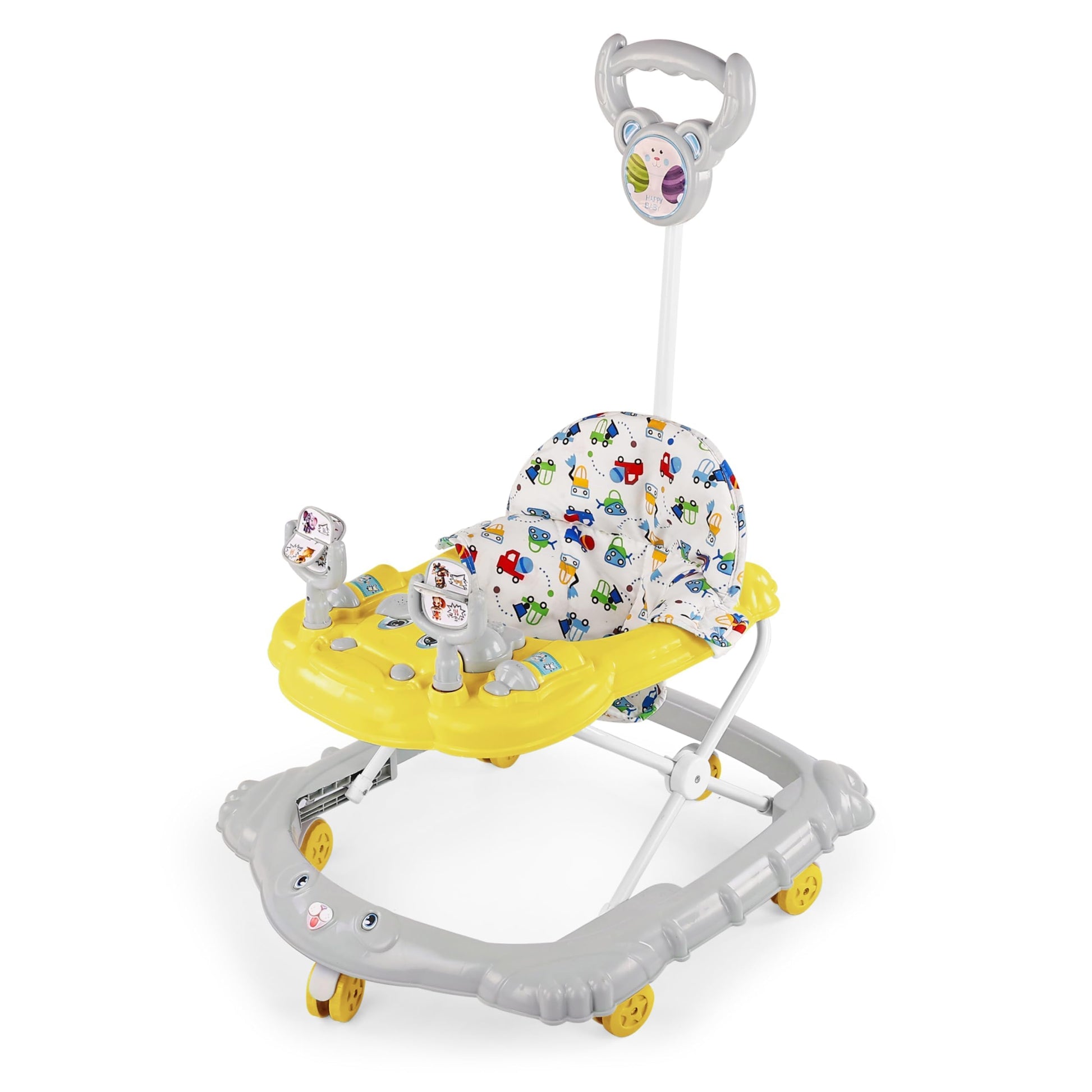 Babygo Jonny Walker For 624 Months | Foldable Baby Walker With Push Handle & Activity Tray | Adjustable Height Infant Walker Wi