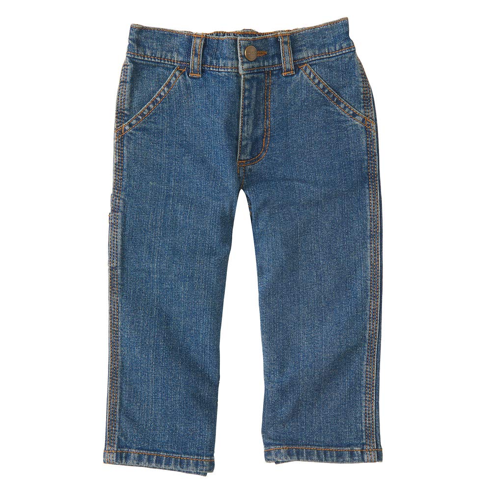 Carhartt Baby Boys Loose Fit Denim Utility Jeans, Denim Medium Wash,3 Years