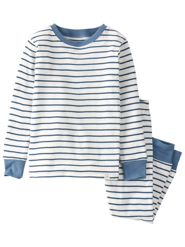 Carter'S Baby & Toddler Organic Cotton 2-Piece Pajama Sets, Blue Stripes, 6 Months