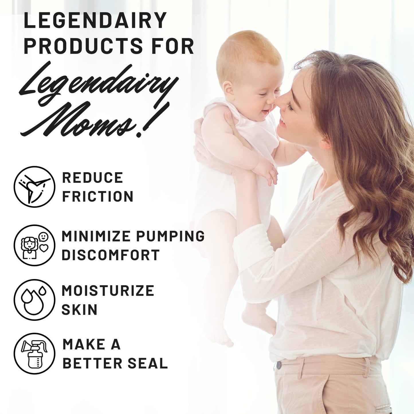Legendairy Milk Pumping Spray 4 Oz., Helps Sore Nipples & Clogged Ducts, Organic Lubricant For Breast Shields And Flanges, Vegan