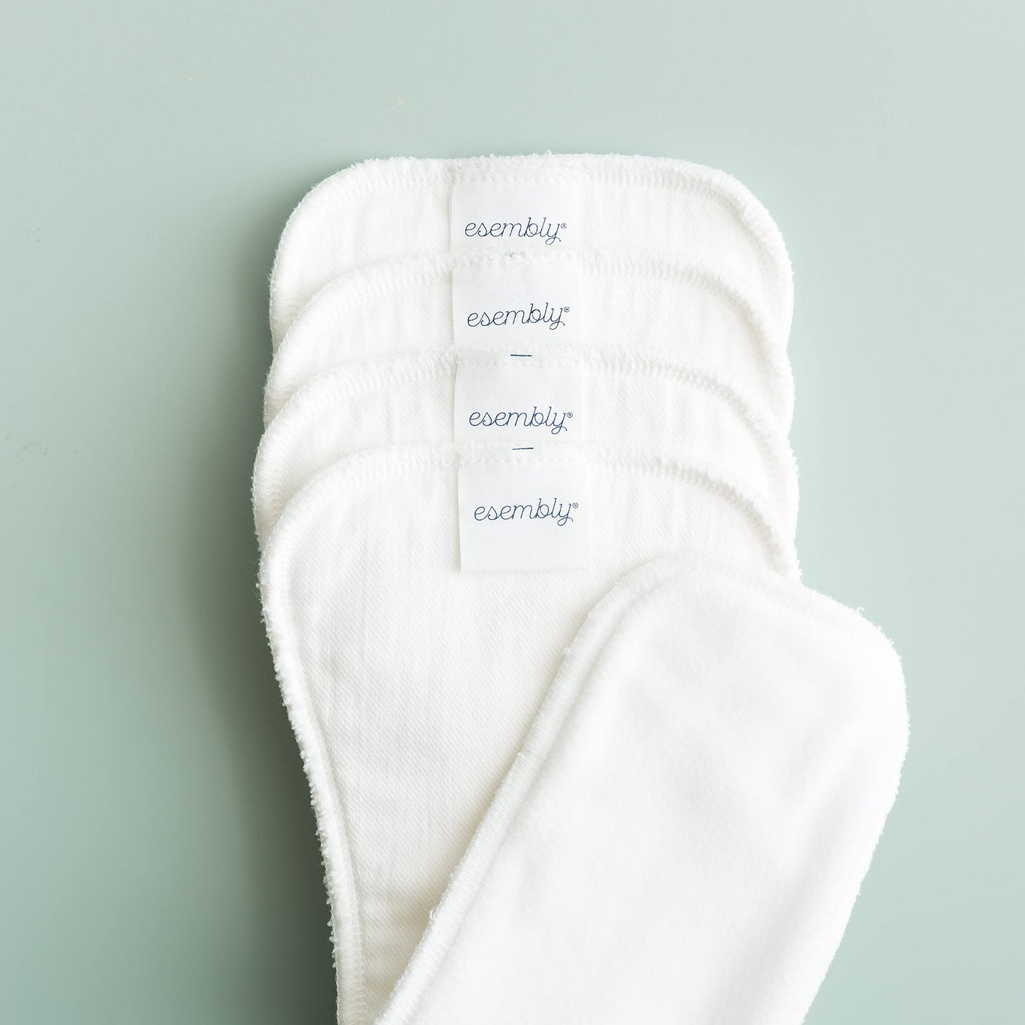 Esembly Overnighters - Organic Cotton Cloth Diaper Booster Inserts with Stay-Dry Fleece - Reusable Nighttime Absorbency Doublers