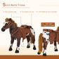 Qaba Sound-Making Ride On Horse for Toddlers 3-5, with Neighing and Galloping Sound, Stuffed Animal Horse Toy for Kids with Padd