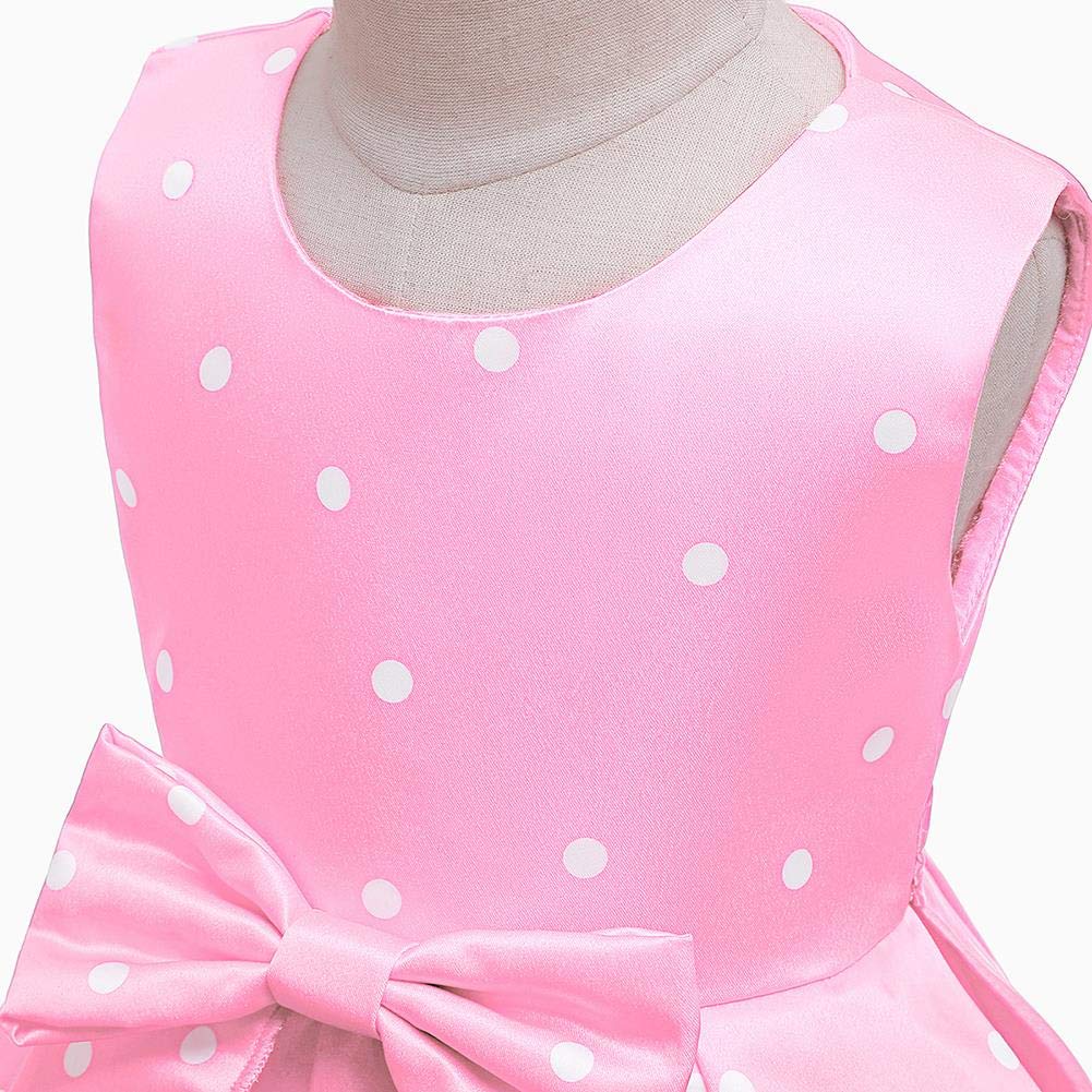 Girls Polka Dot Halloween Christmas Princess Party Cosplay Pageant Fancy Costume Tutu Birthday Dress Up+ Mouse Ears Headband Vac