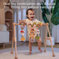 TUMAMA Baby Activity Arch with Bear Spiral Toy, Clips Adjustable and Detachable Sensory Stimulating Hanging Toys Baby Toys 0-3 3