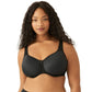 Wacoal Womens Plus Size Basic Beauty Spacer Underwire T-Shirt Bra, Black, 46C