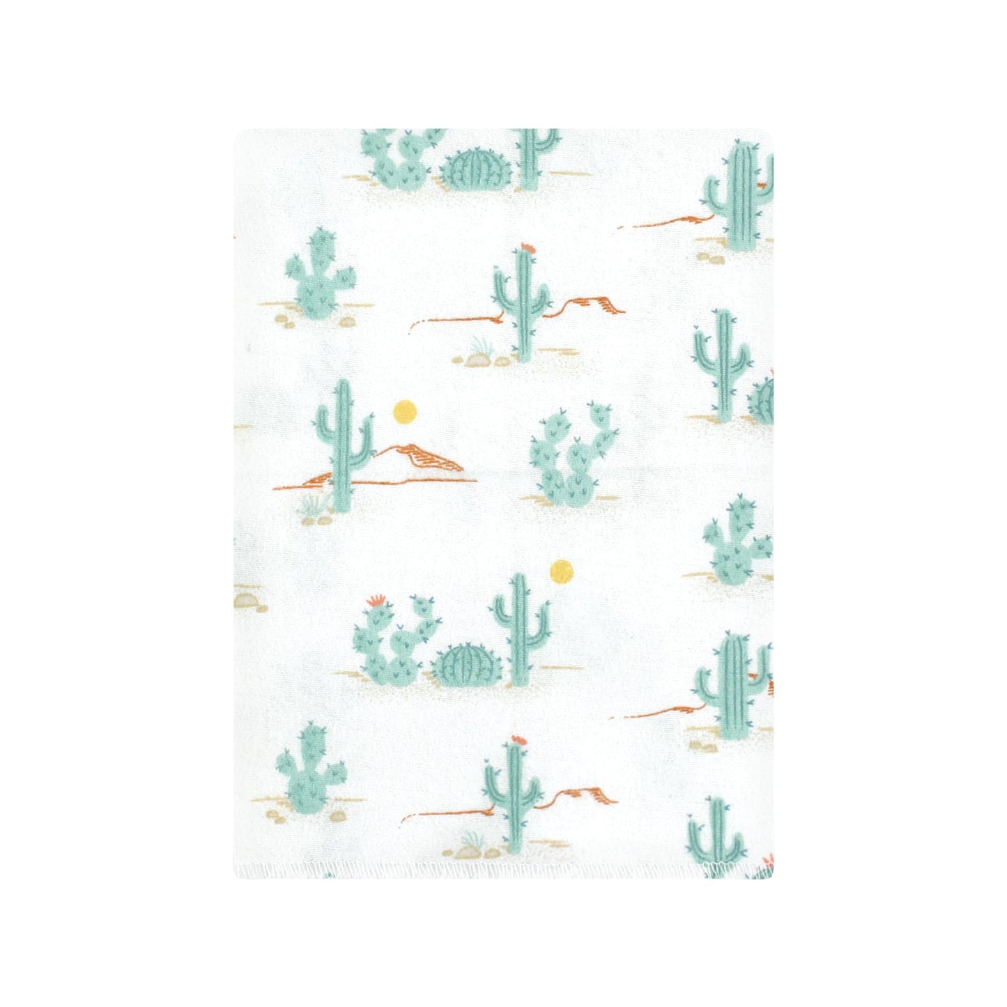 Hudson Baby Unisex Baby Cotton Flannel Burp Cloths Bundle, Desert Cactus, One Size