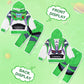 Eledobby Buzz Lightyear Costume For Boys Sweatshirt Halloween Outfits Hoodie+Pants Set Buzz Clothes Green Size 7-8 Years