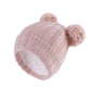 Langzhen Winter Warm Knitted Baby Hats For Girls Pom Pom Kid Toddler Boys Beanies Cap With Fleece Lining (Pink*,48-50Cm)