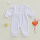 Doisbetthsay Baby Girl Romper Long Sleeve Jumpsuit Hearts Infant Newborn Clothes My First Valentines Baby Girl Outfit (Heart Red