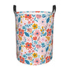 Pevtufa Floral Ditsy Foldable Laundry Basket Organizer,Fabric Clothes Toy Storage Basket Nursery Hamper Storage Bin For Househol