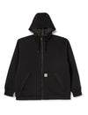 Carhartt Mens Rain Defender Rockland Sherpa Lined Hooded Sweatshirtrt, Black, 2X-Large